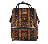 FZQVSLCM Sac à dos à langer pour femme - Grande capacité - Sac à dos momie - Design africain traditionnel - Sac à dos décontracté