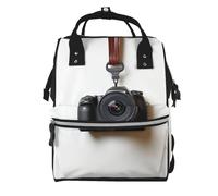 FZQVSLCM Sac à dos à langer pour femme - Grande capacité - Sac à dos pour maman - Sac à dos à suspendre au mur blanc - Sac à dos décontracté
