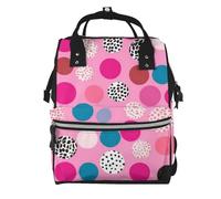 FZQVSLCM Sac à dos à langer pour femme, grande capacité, sac à dos pour maman, sac à dos décontracté à pois fous