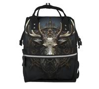 FZQVSLCM Sac à dos à langer pour femme, grande capacité, sac à dos pour maman, sac à dos décontracté en bois de cerf