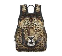 FZQVSLCM Sac à dos léger pour ordinateur portable - Sac à dos de randonnée à motif tête de léopard - Sac à dos de voyage pour homme et femme - Noir - Taille unique