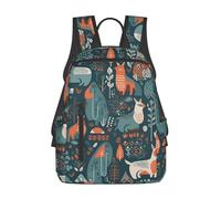 FZQVSLCM Sac à dos léger pour ordinateur portable - Sac à dos de randonnée - Animaux scandinaves - Sac de voyage pour femme et homme