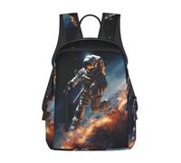 FZQVSLCM Sac à dos léger pour ordinateur portable - Sac à dos de randonnée astronaute volant dans l'espace - Sac de voyage pour homme et femme - Noir - Taille unique