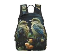 FZQVSLCM Sac à dos léger pour ordinateur portable - Sac à dos de randonnée - Oiseaux verts - Sac de voyage pour homme et femme