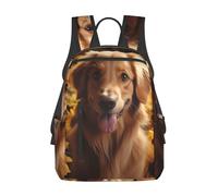 FZQVSLCM Sac à dos léger pour ordinateur portable, sac à dos de randonnée, sac à dos Golden Retriever, tournesol, sac de voyage pour femme et homme
