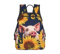 FZQVSLCM Sac à dos léger pour ordinateur portable - Sac à dos de randonnée souriant - Sac de voyage pour femme et homme