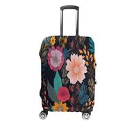 FZQVSWTX Albany Housse de protection pour valise, housse de protection élastique pour valises de 48,3 à 81,3 cm, Motif floral bohémien, M