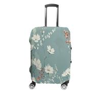 FZQVSWTX Housse de protection lavable pour valise, différents puzzles imprimés, protection élastique pour valises de 48,3 à 81,3 cm, Fleurs cyan clair, M