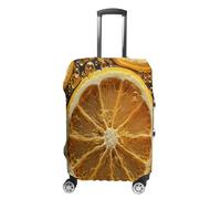 FZQVSWTX Housse de protection lavable pour valise, housse de protection élastique pour valise de voyage propre et simple imprimée, convient aux bagages de 48,3 à 81,3 cm, Art du jus d'agrumes, L