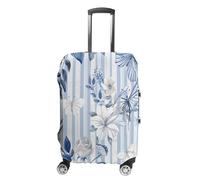 FZQVSWTX Housse de protection lavable pour valise, motif cerf et cactus - Élastique - Convient aux bagages de 48,3 à 81,3 cm, Papillon et feuilles, S