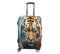 FZQVSWTX Housse de protection lavable pour valise, motif dinosaure, imprimé, protection élastique pour valise de 48,3 à 81,3 cm, Cool Tiger., XL