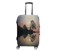 FZQVSWTX Housse de protection lavable pour valise, motif guitare réfléchissante, protection élastique pour valises de 48,3 à 81,3 cm, Guitare Reflection, XL