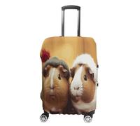 FZQVSWTX Housse de protection lavable pour valise, motif guitare réfléchissante, protection élastique pour valises de 48,3 à 81,3 cm, Jolis cochons d'Inde., S