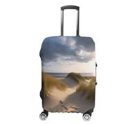FZQVSWTX Housse de protection lavable pour valise, motif maison en pain d'épices, élastique pour valise de voyage de 48,3 à 81,3 cm, Dunes de plage, XL