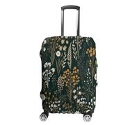 FZQVSWTX Housse de protection lavable pour valise, motif tigre majestueux se reposant sur un rocher, élastique pour valise de voyage de 48,3 à 81,3 cm, De nombreuses fleurs et plantes, XL