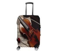 FZQVSWTX Housse de protection lavable pour valise, partition de violon, musique imprimée, protection élastique pour valise de 48,3 à 81,3 cm, Partitions de violon, XL