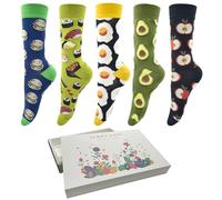 FZSECRIU 5 paires de chaussettes amusantes, chaussettes pour femme 39-42, chaussettes colorées, chaussettes de bonne humeur (FR/ES, Numérique, 39, 42, Taille normale, Taille normale, Avec boite A)