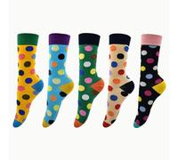 FZSECRIU 5 Paires de Chaussettes Amusantes et Colorées pour Femme 39-42, Bonne Humeur (FR/ES, Numérique, Taille Normale, Pas de Boîte H)