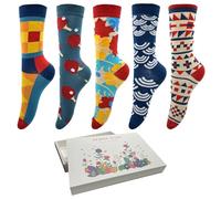 FZSECRIU 5 Paires de Chaussettes Amusantes pour Femme 39-42, Colorées et de Bonne Humeur (FR/ES, Numérique, Taille Normale, Avec Boite B)
