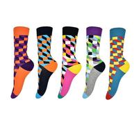 FZSECRIU 5 Paires de Chaussettes Amusantes pour Femme 39-42, Colorées et de Bonne Humeur (FR/ES, Numérique, Taille Normale, Pas de Boîte E)