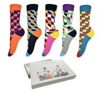 FZSECRIU 5 Paires de Chaussettes Amusantes pour Femme 39-42, Colorées et de Bonne Humeur (FR/ES, Numérique, Taille Normale, Avec Boite E)