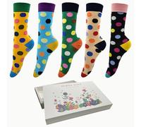 FZSECRIU 5 Paires de Chaussettes Amusantes pour Femme 39-42, Colorées et de Bonne Humeur (FR/ES, Numérique, Taille Normale, Avec Boite H)