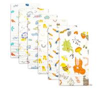 FZSECRIU Lot de 6 Serviettes en Mousseline Coton pour bébé, Langes et Change-Carres en Coton, Indispensable Change Matelas