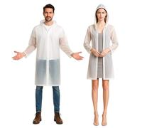 FZSECRIU Poncho Pluie,2 Pièces Poncho Impermeable,adulte Unisexe,Poncho EVA Réutilisable,Cape de Pluie,manteau de pluie femme,pour Randonnée,Festival,Camping,Vélo et Voyage,Taille Unique