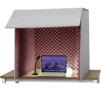 FZSERUN Cabine D'enregistrement Vocale Portable Housse Insonorisée De Bureau Boîtier De Cabine D'enregistrement Fabriqué par Nos Soins Bouclier D'absorption Vocale,06,60X60X60CM