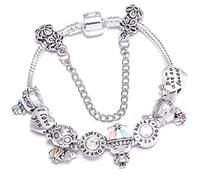 FZSWD Forever Family Charm Bracelet pour Femmes Bijoux Garçon Fille Grand-Père Grand-Mère Perles Bracelets Fins Série Famille Bijoux