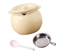 fztonk Bidon d ' Huile en céramique de 1400 ML avec Couvercle hermétique Récipient de Graisse de Bacon pour l ' Organisation du comptoir Récipient d ' Huile de capacité avec Couvercle