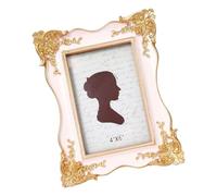 fztonk Cadre en résine avec garniture dorée classique, Design européen avec Double affichage pour décor de salon, cadre Photo en résine orné Antique