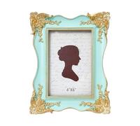 fztonk Cadre en résine avec garniture dorée classique, Design européen avec Double affichage pour décor de salon, cadre Photo en résine orné Antique