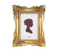 fztonk Cadre en résine avec garniture dorée classique, Design européen avec Double affichage pour décor de salon, cadre Photo en résine orné Antique