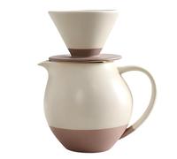 fztonk Ensemble de cafetière à café en céramique de 830 ml, carafe de capacité et goutteur pour les réunions de famille et d ' amis, en céramique sur la cafetière