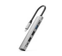 fztonk Hubs USB C 6 en 1 avec Sortie HDTV 4K et Port de Chargement PD60W, Conception en Alliage d ' Aluminium pour Ordinateur Portable et de Bureau, Port de Type C