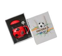 fztonk Tasse à boire en forme de Football, tasse en céramique de 14oz avec couvercle pour boissons chaudes et froides et d ' exposition pour les admirateurs du Football