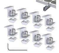 FZYCOM 8 Pièces Supports Panneaux Solaires, Support Panneau Solaire Camping Car, Fixation Panneau Solaire, Support Z Solaire pour Camping-Car, Bateau, Van, Toit, Abri de Jardin