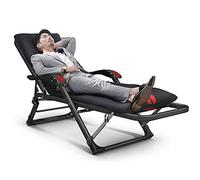 FZYE Canapé de jardin confortable surdimensionné inclinable pour personnes lourdes, chaises longues avec coussins amovibles, chaise longue portable zéro gravité, supporte 200 kg (couleur : noir)