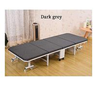 FZYE Lit de bureau inclinable pliable simple lit simple lit de camp lit d'accompagnement lit quatre volets maison portable gris foncé 190 x 28 x 70 cm