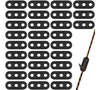 Fzyisw 30 PCS Tendeur de Corde 3 Trous Tendeur de Cordeau, Tendeur de Corde Camping Noir, Corde Boucle Ajusteur, Tendeur de Corde Cliquet Camping pour Tente Bâche Randonnée Camping