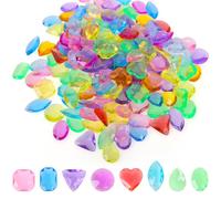 Fzyisw Lot de 100 diamants acryliques multicolores pour enfants - Pierres précieuses pour anniversaire d'enfant - Décoration de mariage, décoration de table, vases, chasse au trésor (aléatoire)