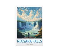 FZYUEN Affiches de voyage vintage sur toile pour décoration murale, chambre à coucher, parc d'État des chutes du Niagara, New York, 30 x 45 cm