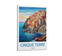 FZYUEN Cinque Terre - Affiches de voyage vintage sur toile pour décoration murale d'intérieur, chambre à coucher (40 x 60 cm)