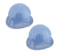 Fzzuzdlap 2X Salon RéUtilisable Mettant En éVidence La Coloration Des Cheveux Capuchon de Givrage avec Crochet En Métal Bleu