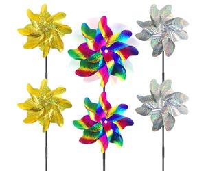 G-032 6 pièces Pic Anti Pigeon DIY Anti Pigeon Effaroucheur Oiseaux Pigeon Pigeon Anti Pigeons pour Balcon Moulin à Vent Coloré Anti-Oiseaux Pour La Protection Des Jardins Des Fermes Et Des Terrasses