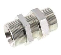 G 1 1/2'' Bulkhead en acier zingué Double mamelon 190 Bar - Hydraulique