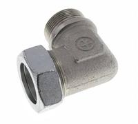 G 1 1/2'' Mâle x 42L Acier zingué Raccord coudé à 90 degrés 160 Bar DIN 2353