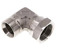 G 1 1/4'' M/F Raccord coudé 90 degrés en acier inoxydable 150 Bar - Hydraulique