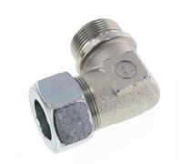 G 1 1/4'' Male x 30S Acier zingué Raccord coudé 90° 400 Bar DIN 2353
